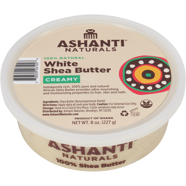 Unrefined African Soft & Creamy White Shea Butter - 8 oz.