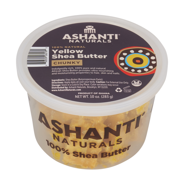 Unrefined African Chunky Yellow Shea Butter - 10 oz.