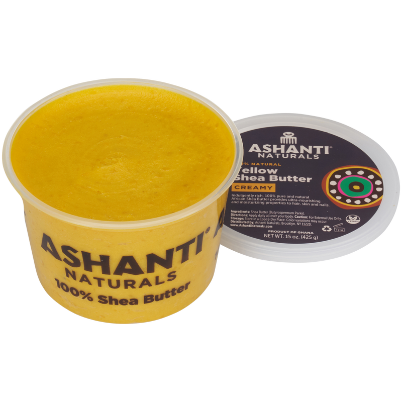 Unrefined African Soft & Creamy Yellow Shea Butter - 15 oz.
