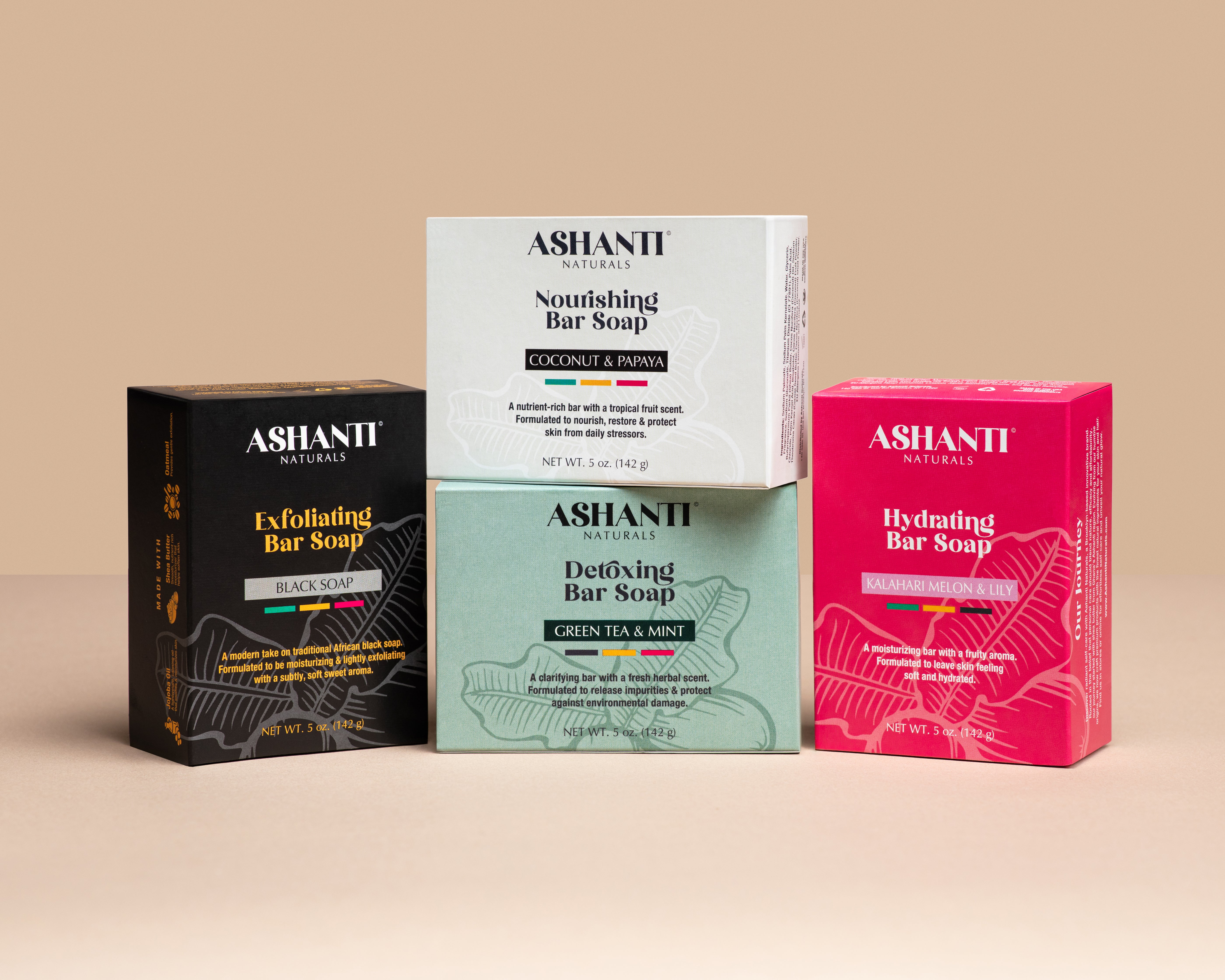 ASHANTI NATURALS Nourishing Coconut & Papaya Soap Bar - 5 oz