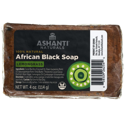 100% African Black Soap Bars - Lemongrass