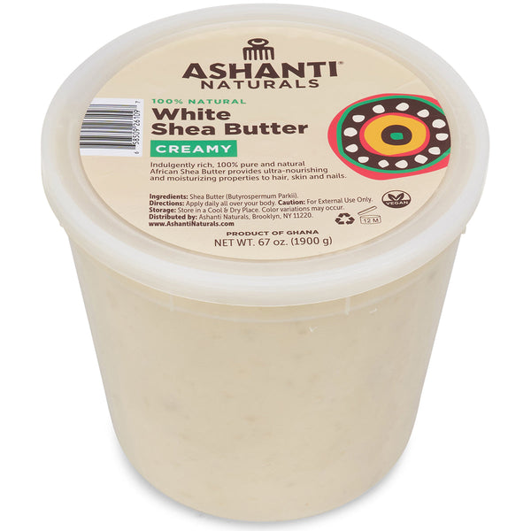 Unrefined African Soft & Creamy White Shea Butter - 67 oz.