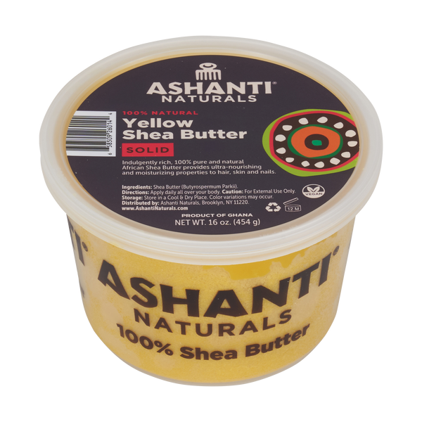 Unrefined African Solid Yellow Shea Butter - 16 oz.